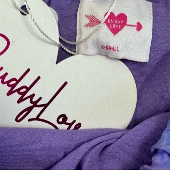 Buddy Love Dayton Strapless Maxi Dress Mermaid Ripple Purple Size XS - Picture 8 of 12